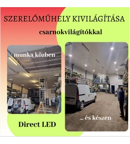 Szerelőműhely világításkorszerűsítése