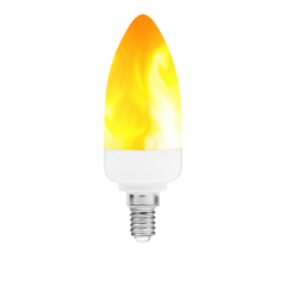 DirectLED C30 2W Flame (láng hatású) gyertya izzó (05230)